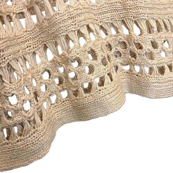 Forever 21 Beige Crochet Knit Pullover Top S - Picture 7 of 15